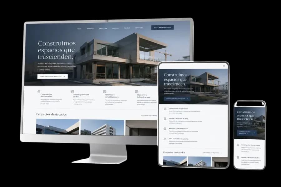 Landing page para captar contactos y solicitudes de presupuesto